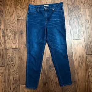 Madewell 10" High Rise Jeans Women's Size 32 Dark Wash Normcore